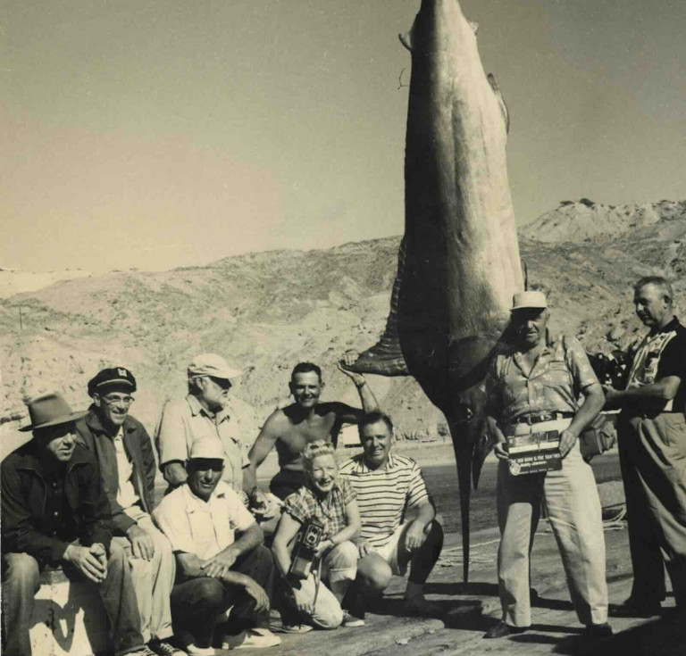 May 1956, Ernest Hemingway and a 730lb Marlin